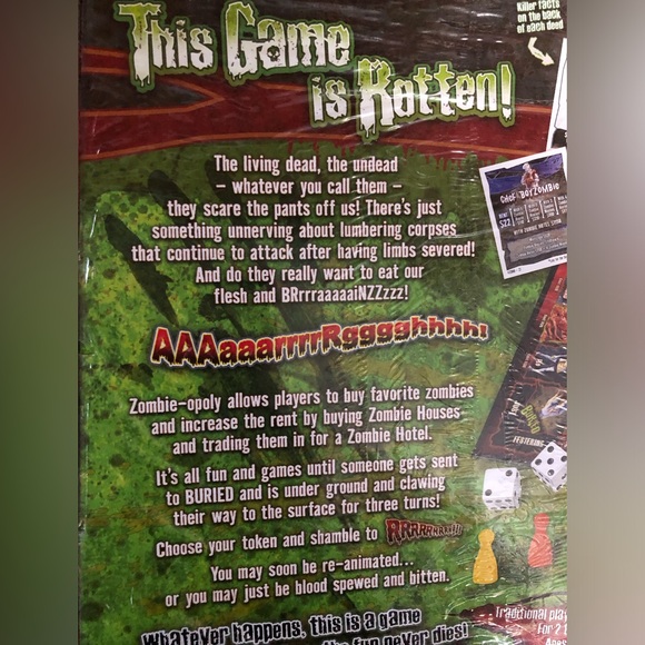 NEW/ ZOMBIE 🧟♂️🧟♀️ 🩸OPOLY Board Game - Picture 4 of 5